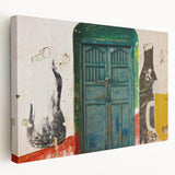 Central American landscape on stretched canvas with lush green and earth tones, ideal for kitchen wall art.