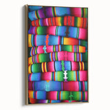 Framed canvas depicting a vintage-style landscape of Central America with black and gold hues, ideal for bedroom wall art.