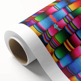 Art Deco poster of a Central American scenery in vibrant colors on rolled canvas, ideal for nursery wall art.