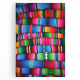 Black and white photograph of a Central American landscape on a large stretched canvas, ideal for kitchen art.