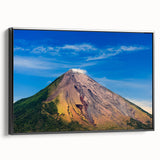 Black and white framed canvas of a vintage-style Nicaraguan landscape, ideal for bedroom wall art.