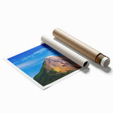 Large rolled canvas print featuring a scenic view of a Nicaraguan landscape with vibrant green foliage and a distant…