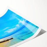 Extra large wall art featuring line art flowers in muted tones on a rolled print, ideal for large living room decor.