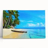 Black and white photograph of Central American scenery on stretched canvas, suitable as large kitchen wall art.