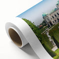 Art Deco poster of a scenic Austrian landscape on rolled canvas, ideal for nursery wall art.