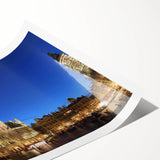 Extra large wall art featuring line art flowers in muted tones on a rolled print, suitable for large living room decor.