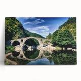 Black and white photograph of a European cityscape on large stretched canvas, suitable for kitchen art.