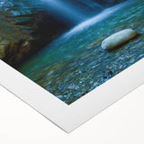 Art deco poster of a European Cyprus landscape on rolled canvas, suited for dining room decor.