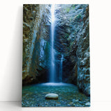 Black and white photograph on stretched canvas of a European street scene, suitable as large kitchen art.