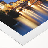 Art deco poster of Prague with muted earth tones on rolled canvas, suitable for dining room decor.