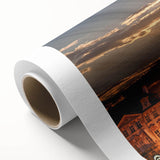 Art deco poster of Czech Republic scenery in pastel shades on rolled canvas, ideal for nursery wall art.