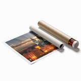 Extra large rolled print of a scenic Czech Republic landscape with vibrant green hues, ideal for classy bathroom wall art.