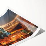 Extra large wall art featuring line art flowers in neutral tones on a rolled print, suited for large living room decor.