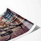 Extra large wall art featuring line art flowers in soft pastel shades, printed on rolled canvas.