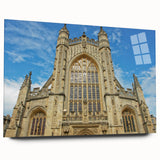 Acrylic print of a European cityscape in muted earth tones, ideal for bedroom or dining room art.