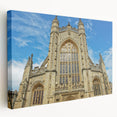 Scenic view of Bath, England on stretched canvas, featuring muted earth tones, ideal for kitchen wall art.