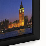 Black wall art featuring a textured close-up of Big Ben with colorful accents, framed canvas, ideal for living room decor.