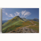 Black and white photograph of Cumbria, England on stretched canvas, showing a serene landscape.