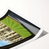 Extra large wall art featuring line art flowers in soft pastel colors on a rolled print, ideal for large living room decor.