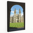 Oxford cityscape on stretched canvas, featuring a detailed architectural view in soft earth tones.