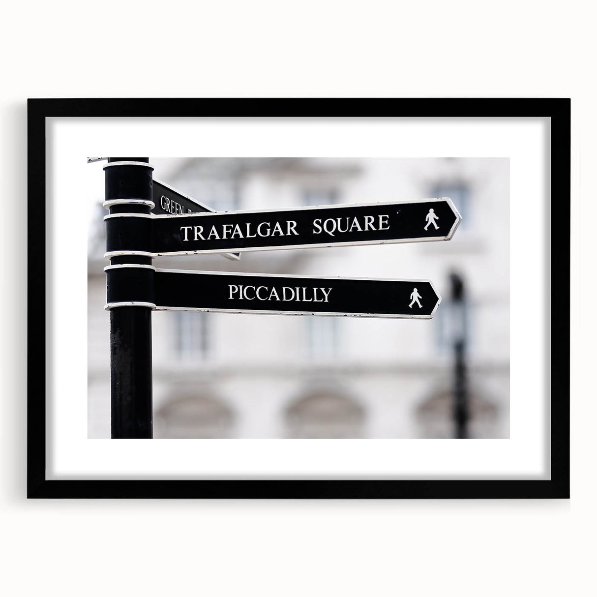 Abstract art print of Piccadilly, England, featuring vibrant colors on a textured, extra large canvas.