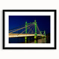 Extra large colorful art print of the Thames River, featuring abstract textures in vibrant hues, framed in black.