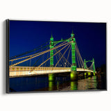 Black and white framed canvas of the Thames River landscape, ideal for bedroom wall decor.