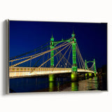 Framed canvas of a vintage landscape painting depicting the Thames River in England.