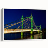 Vintage poster art of the Thames River in England, depicted in colorful art on a large framed canvas.