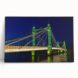 Black and white photograph of the Thames River on a stretched canvas, ideal for kitchen wall art.