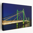 Panoramic view of the Thames River with London landmarks on stretched canvas, suitable for kitchen wall art.