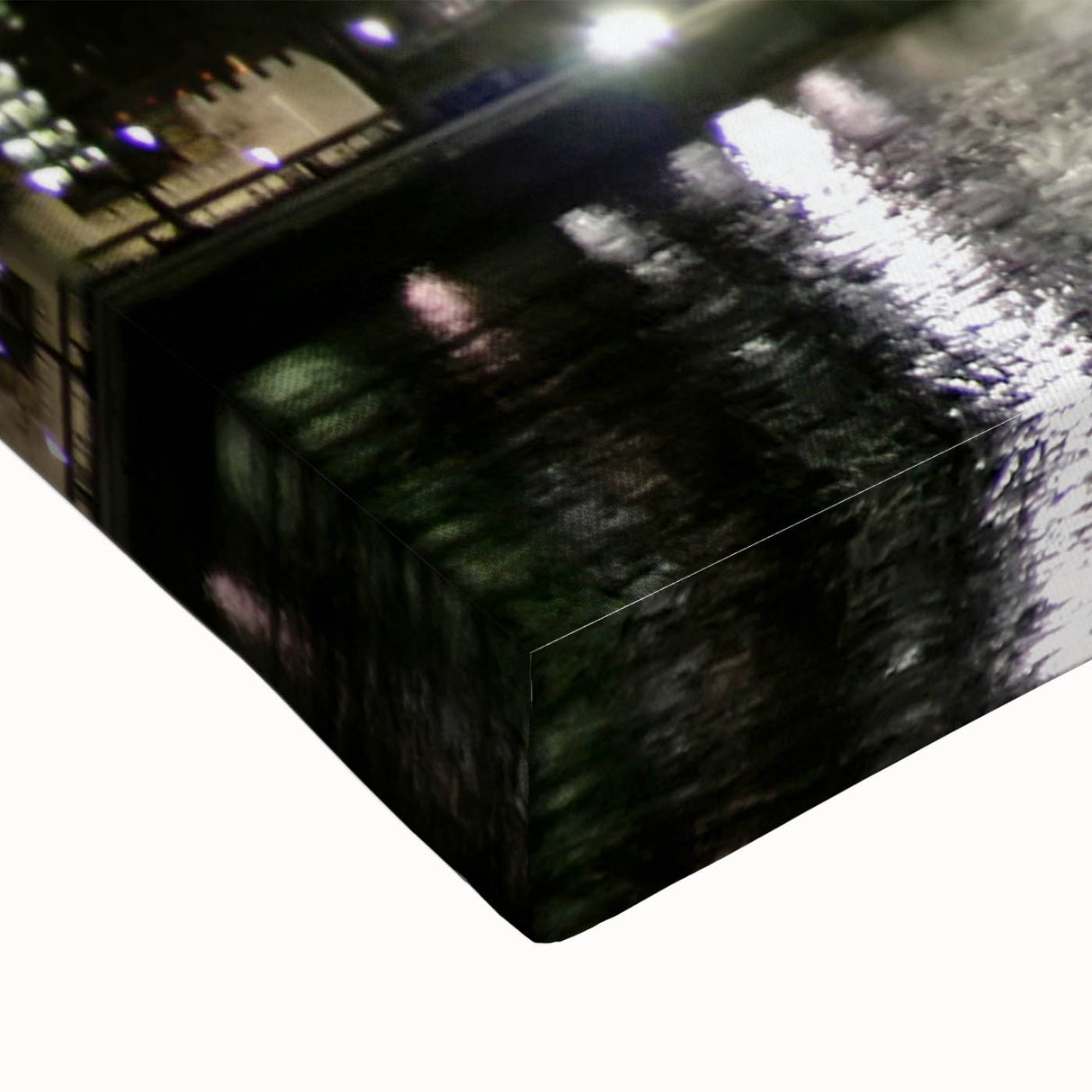 Black and white landscape art painting of Tower Bridge on stretched canvas, ideal for bedroom wall art.