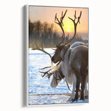 Vintage poster art of a scenic European landscape in Finland on framed canvas, featuring colorful art in extra large size.