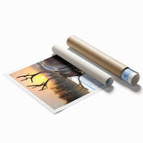 Extra large rolled print of a serene Finnish landscape with lush greenery and a calm lake.