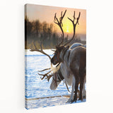 A serene Finnish landscape on stretched canvas featuring cool blue and green tones, suitable for kitchen wall art.