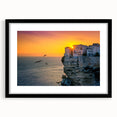 Extra large framed abstract art print of a colorful Corsican landscape, textured style, ideal for living room decor.
