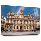 Acrylic print of Lyon, France scenery with pastel colors, ideal for dining room art.