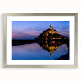 Extra large abstract art print of a textured European landscape in muted earth tones, framed with a silver mat.