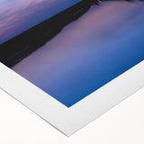 Art deco poster of a scenic French landscape in pastel shades on rolled canvas, suitable for dining room decor.