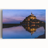 Black and white stretched canvas of a scenic French village, ideal for kitchen wall art.
