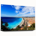 Acrylic glass print of a serene Nice, France scenery in soft pastel shades, suitable for bedroom or dining room decor.