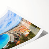 Extra large wall art featuring line art flowers in black on white, rolled print, ideal for large living room decor.