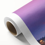 Art Deco poster of Paris skyline in pastel shades on rolled canvas, ideal for nursery wall art.