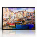 Large abstract wall art depicting the Provence landscape in muted earth tones on a framed acrylic.