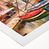 Art deco poster featuring a serene Provence landscape in muted earth tones on rolled canvas, suitable for dining room decor.