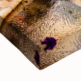 Black and white landscape art painting of Provence on stretched canvas, ideal for bedroom wall art.