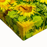 Large art piece of a South France landscape in black and white on stretched canvas, ideal for bedroom wall decor.