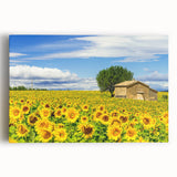 Landscape of Southern France in black and white on stretched canvas, ideal for kitchen wall art.