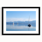 Extra large framed wall art of a colorful abstract Bavarian landscape, ideal for living room decor.