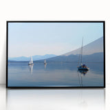 Large abstract wall art depicting a Bavarian landscape in muted earth tones on a framed acrylic.